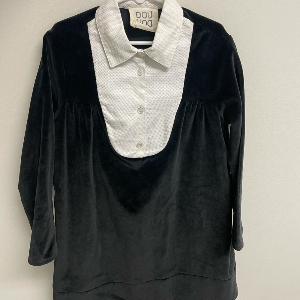 Duoduo black velvet dress size 10